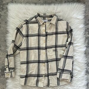 Zara cream button down shirt